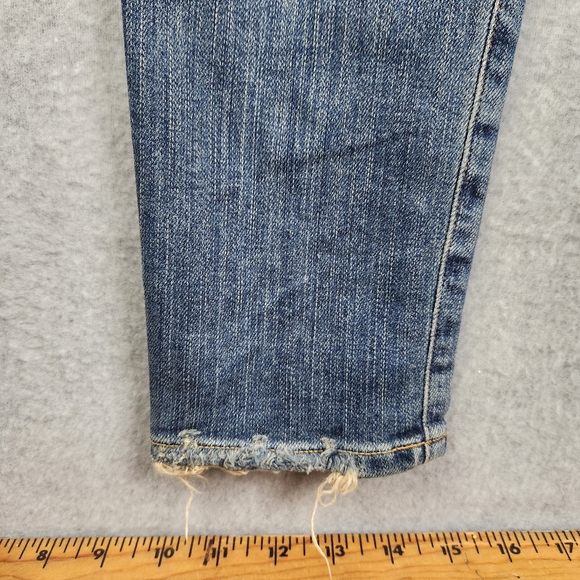 AGOLDE Jeans Womens 26 Blue Denim Medium Wash Distressed Stretch Made in USA - Picture 11 of 15